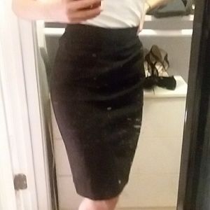 Black pencil skirt